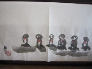 金築雨学の絵 六地蔵?