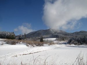 岡山県側　蒜山高原　雪景色