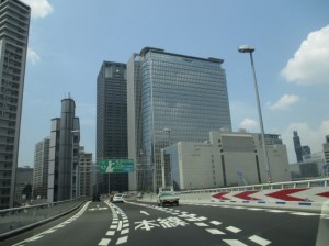 帰路　阪神高速池田線.中之島あたり