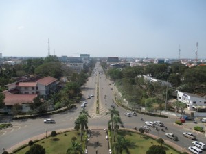 凱旋門最高塔から見たヴィエンチャン