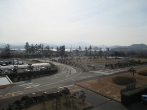 湖山池とパーキング