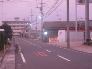 夕映えの町