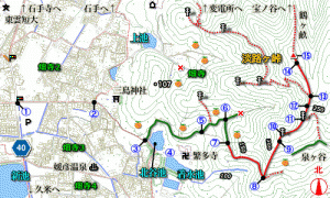 淡路ヶ峠　地図